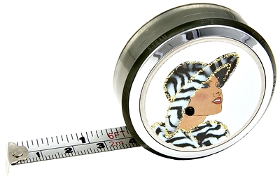 6 Ft Tape Measure with image of African American lady, Black Lady